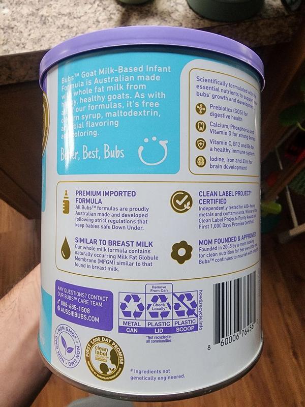 Bubs Goat Milk Infant Formula (0-12 Months) – Aussie Bubs