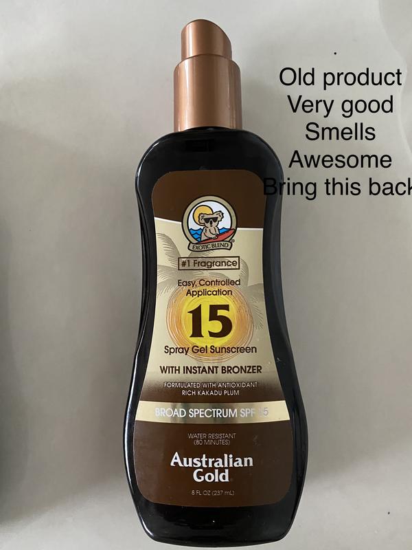 Kirkestol omhyggelig Tyr Australian Gold Instant Bronzer Spray Gel Sunscreen SPF 15, 8 fl oz -  Baker's