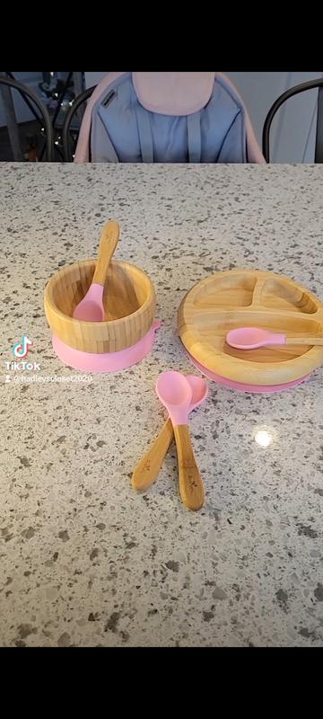 Avanchy Bamboo Infant Spoons, Size: 2 in, Pink