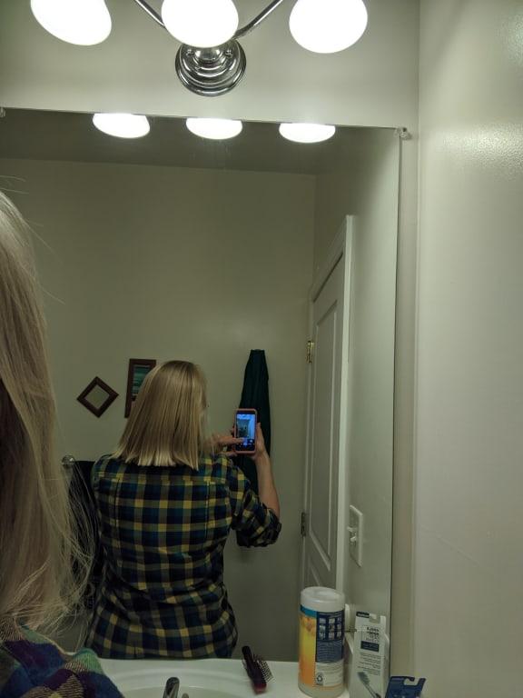Customer photo for "Love this thinning hair solution"