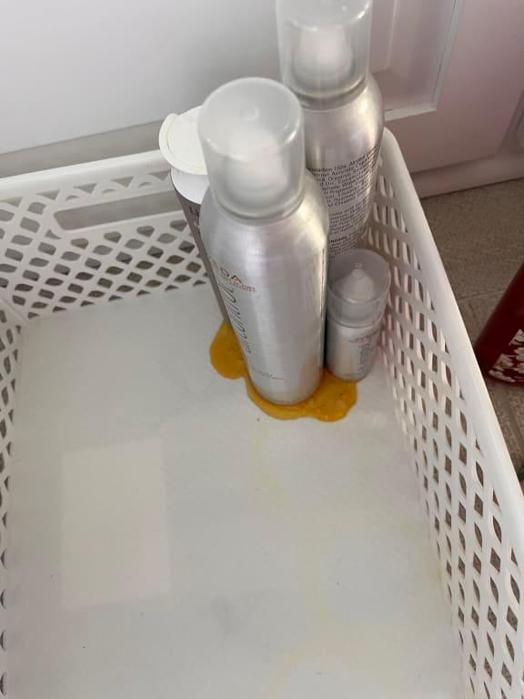 Customer photo for "Extremely concerning leaking containers"