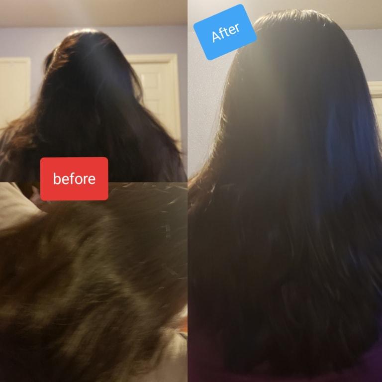 Customer photo for "Scent is great hair looks amazing"