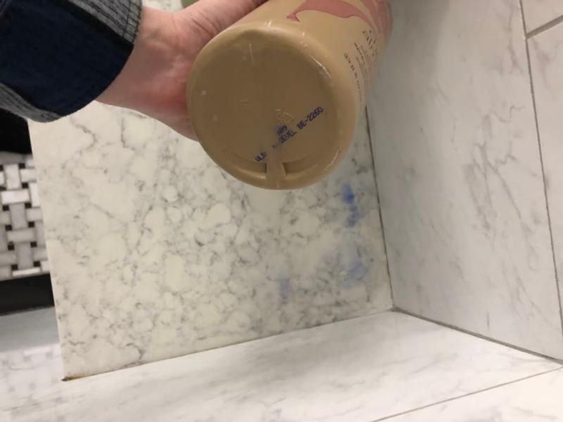 Customer photo for "Beware! Will permanently stain shower!"