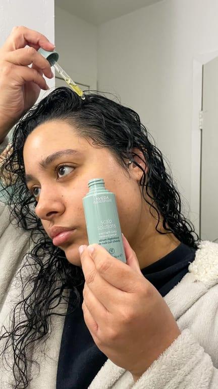 Customer photo for "my dry scalp & curly hair needs this"