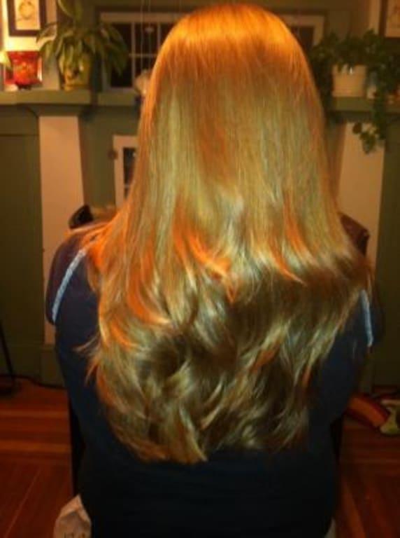 Customer photo for "gives my hair tons of volume"