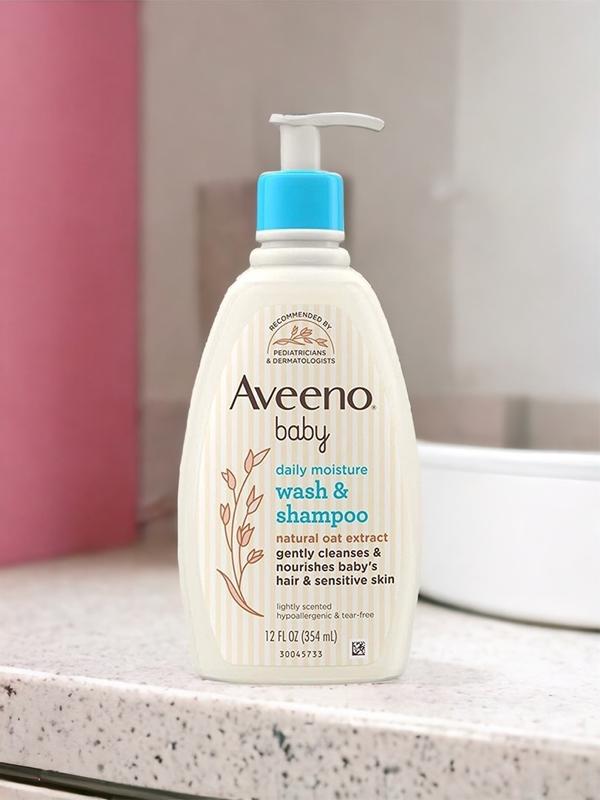 Aveeno Baby Wash & Shampoo Daily Moisture Lightly Scented Pump - 18 oz btl