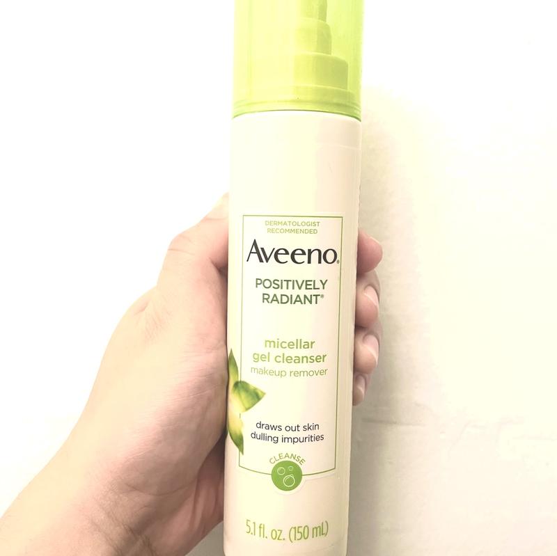 aveeno micellar gel cleanser makeup remover