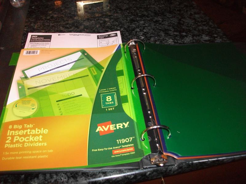 Avery 8 Big Tab Insertable 2 Pocket Plastic Dividers