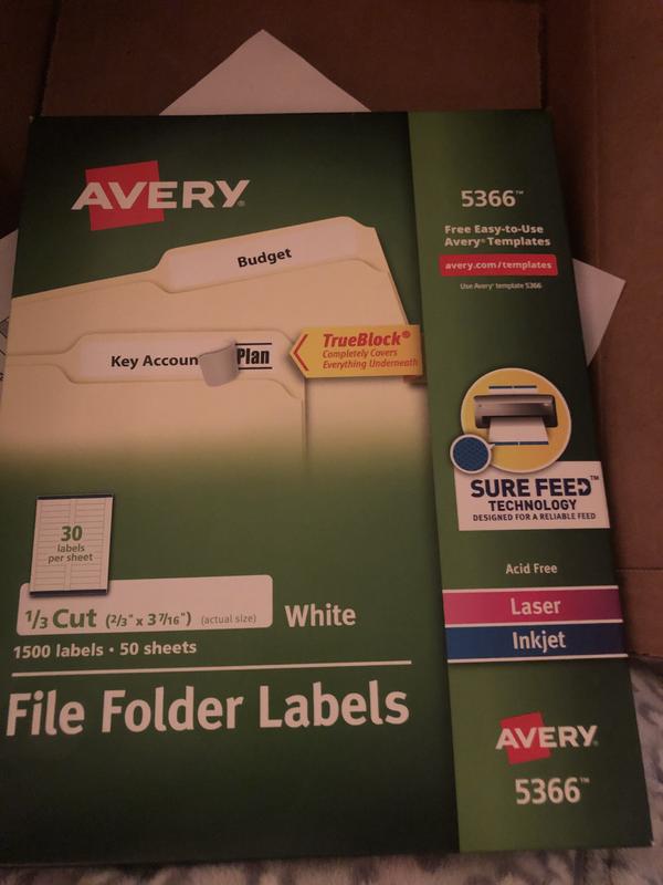 Avery Removable File Folder Labels