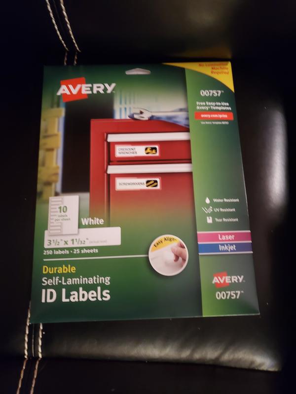 Easy Align Self-Laminating ID Labels - Avery