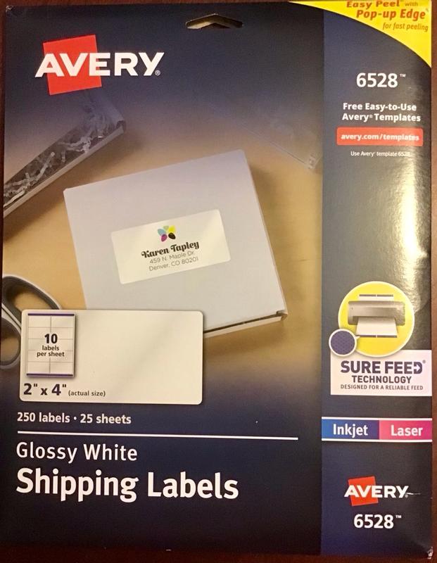 thumbnail image 2 of 4x2 Inch Self-Adhesive Shipping Address Labels – 4 Per Sheet – For Laser/Inkjet Printers – USA 2 of 6