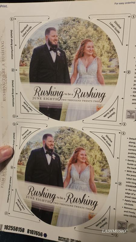 Cd Labels Wedding Custom CD & DVD Labels & Stickers Free Templates