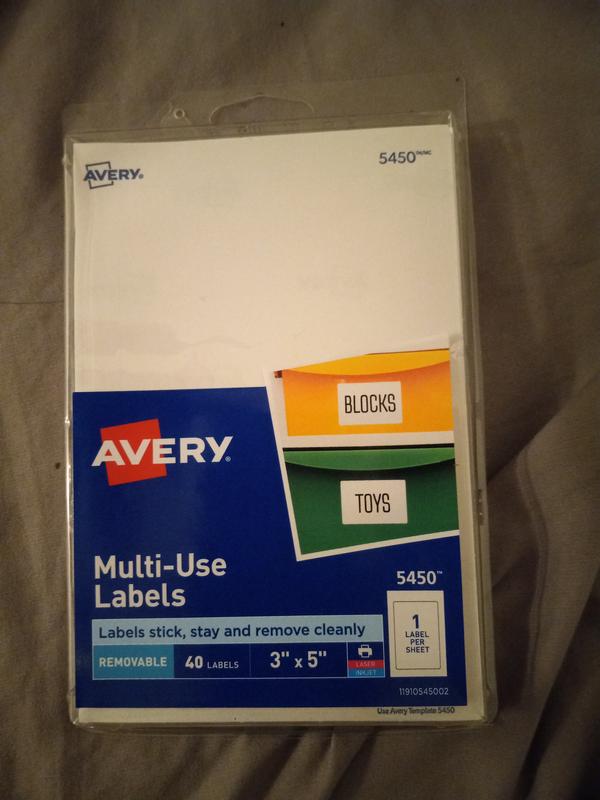 Avery Multi-Use Removable Labels, 1 x 3, White, Non-Printable, 8 Packs,  576 Blank Labels Total (21932)