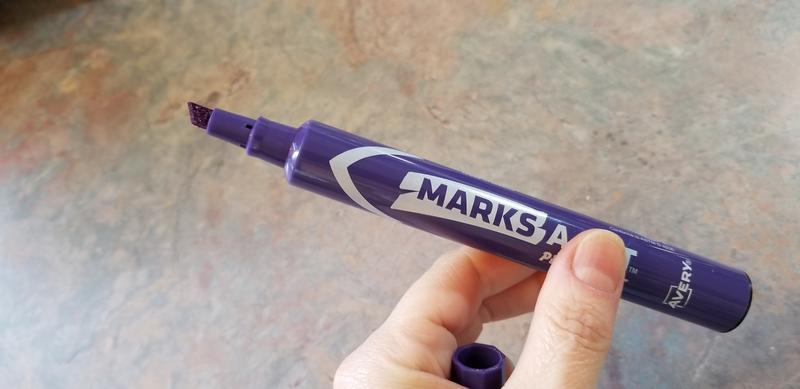 Marks-A-Lot Permanent Marker, Large Desk-Style Size, Chisel Tip, 1