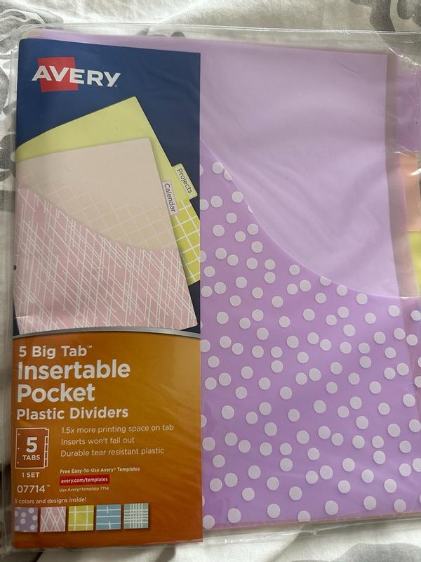 Separador De Pestañas De Plastico Separadores Avery Plástico 5 Pestañas Multicolor | Office Depot Mexico Separadores Con Bolsillo