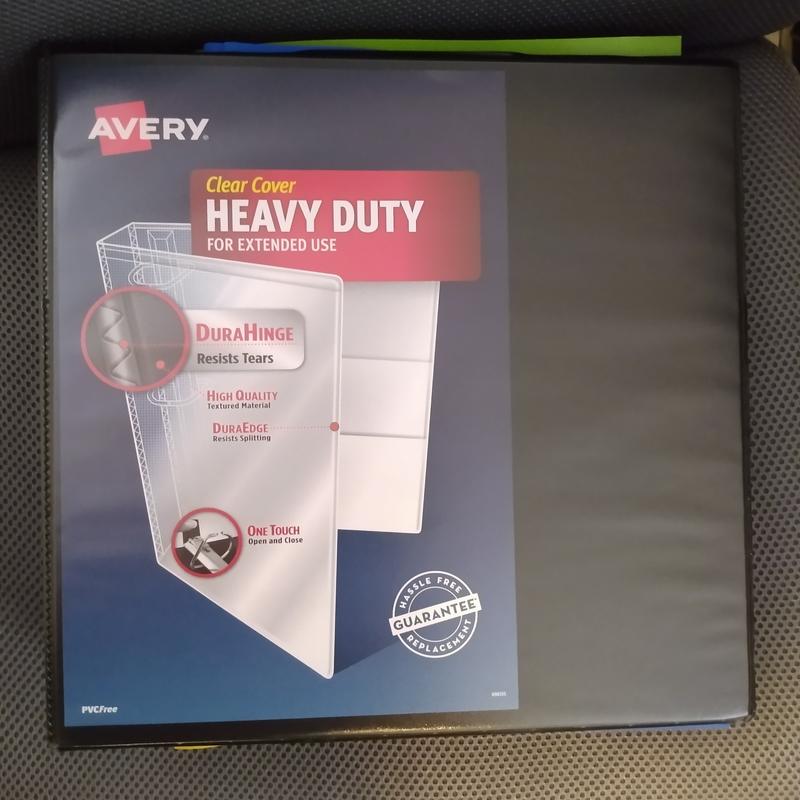 Avery Heavy-Duty View 3-Ring Binder With Locking One-Touch EZD Rings, 3  D-Rings, Red