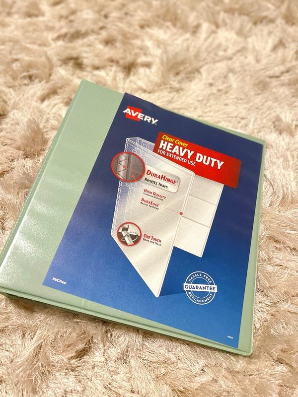Studio C X-TRM Heavy Duty 1" Vinyl D-Ring Binder, Black, 11.5" X 10.5