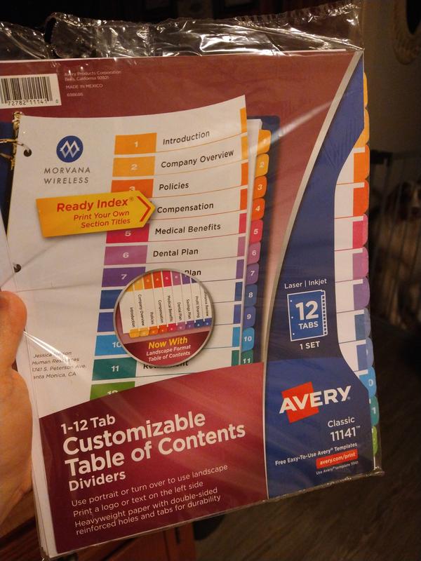 thumbnail image 2 of Binding Supplies Diary Book Sticker Binder Index Separator Binder Index Dividers 2 of 14