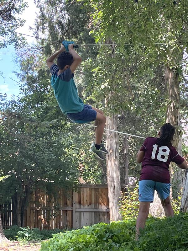 Slackers® 100Foot Zipline Night Riderz Kit with Spring Brake Bed