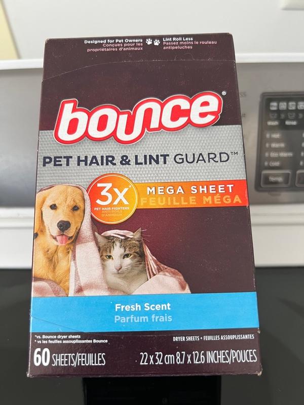 Bounce Pet Hair and Lint Guard Mega Dryer Sheets Fresh Scent (210 Sheets)