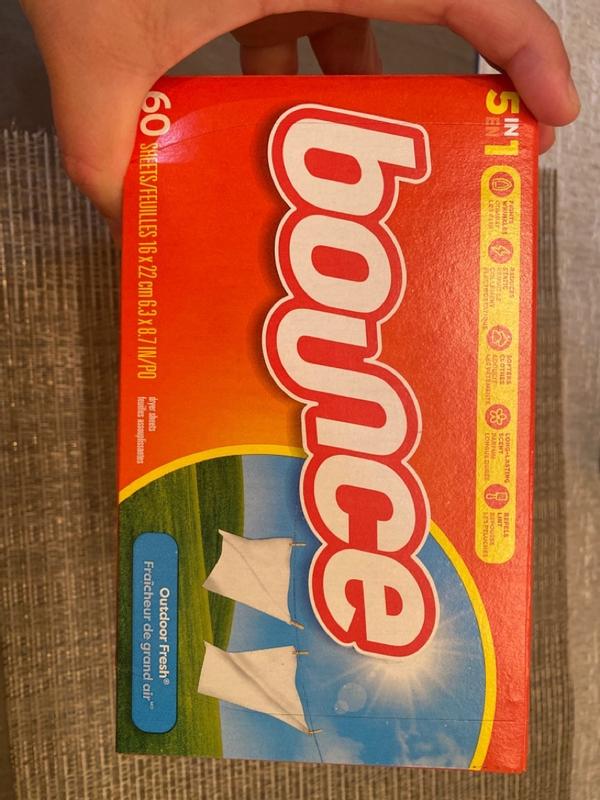 Bounce Dryer Sheets, 15 Sheets, Outdoor Fresh Scent Fabric Softener