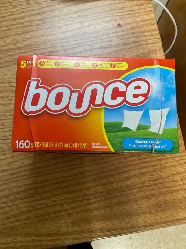 Bounce Dryer Sheets, 15 Sheets, Outdoor Fresh Scent Fabric Softener