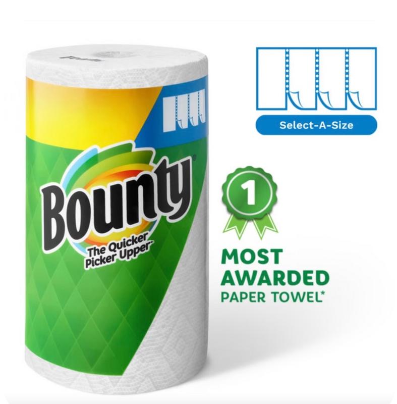 Bounty Select-a-Size Paper Towels, 6 Triple Rolls, White