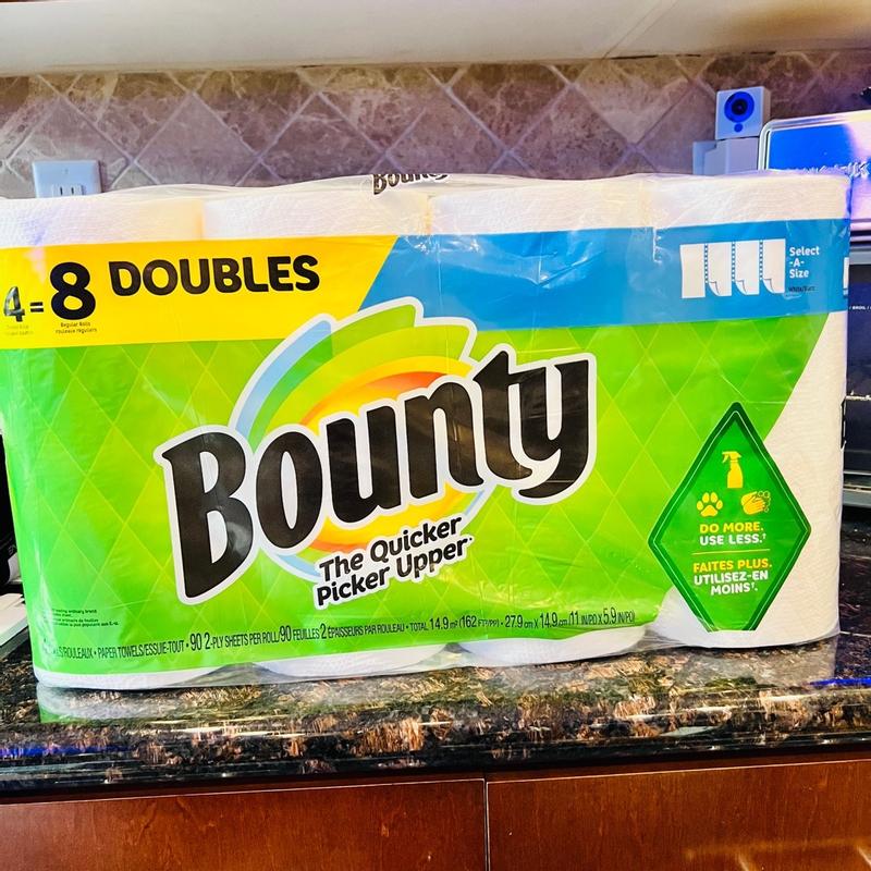 Bounty Select-a-Size Paper Towels, 6 Triple Rolls, White