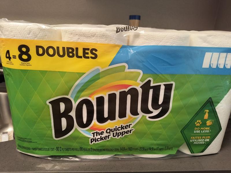 Bounty Double Roll Full Sheet White Paper Towels, 6 rolls - Kroger