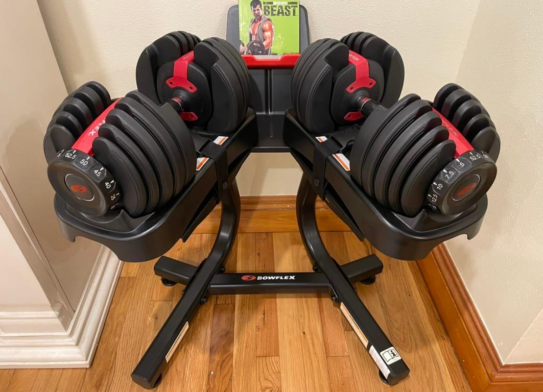 Bowflex 552 dumbbells stand sale