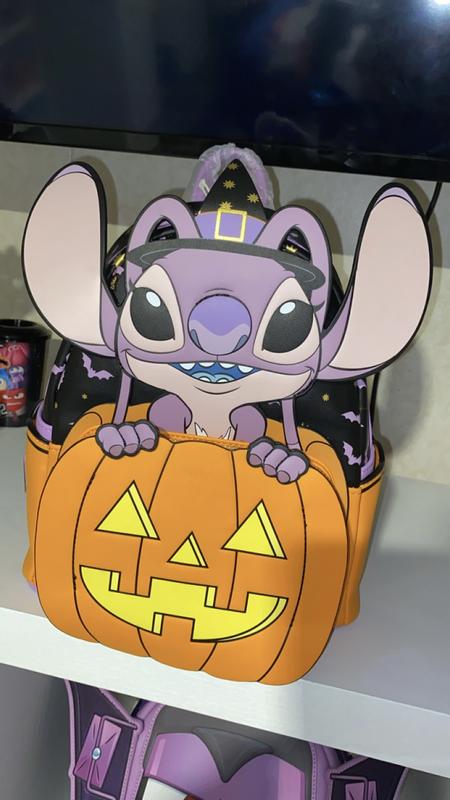Loungefly Lilo & Stitch Jack-o\'-lantern Pumpkin Face Halloween Mini Backpack NWT Loungefly Disney Lilo & Stitch Jack-o main image 3