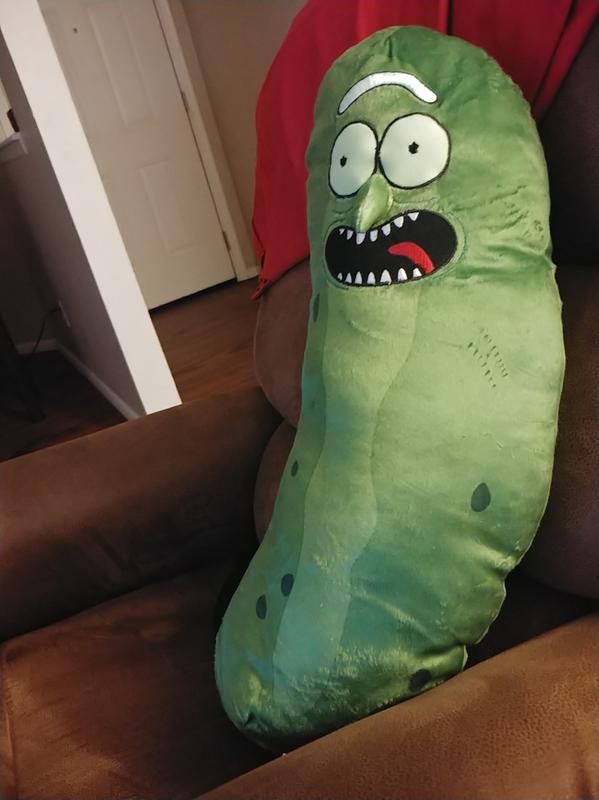 Rick and morty pickle hot sale pillow