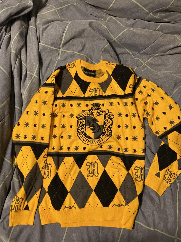 *Size L* Harry Potter Hufflepuff Crest Holiday Sweater - Brand outlets New! LAST ONE