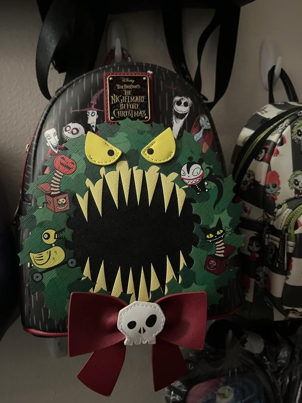 Loungefly Disney The Nightmare Before Christmas Wreath deals Mini Backpack & Wallet Bu