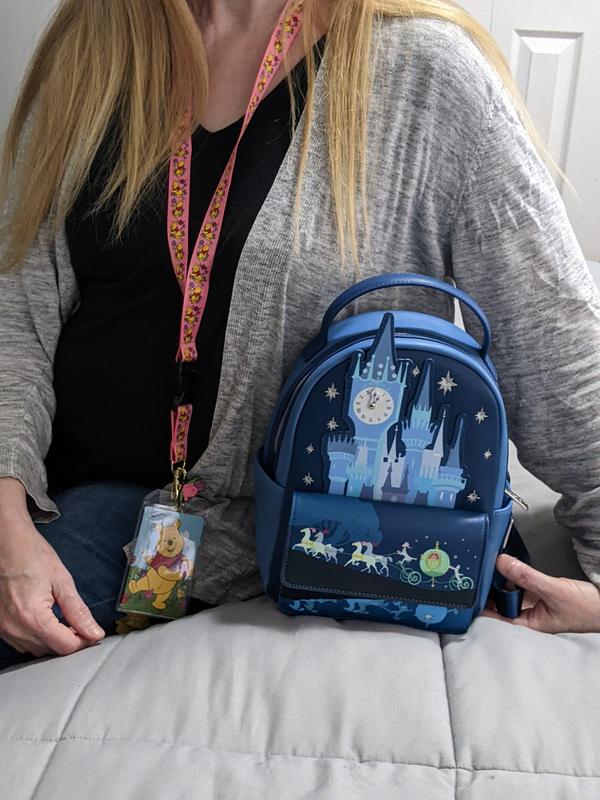 Loungefly Disney Cinderella Castle Mini Backpack Glow in the Dark Bag