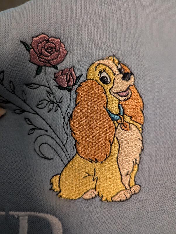 Disney Lady and the Tramp Embroidered Women's Hoodie