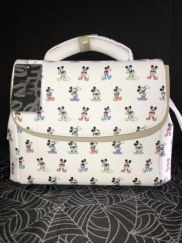 Loungefly Disney Mickey Mouse Pastel Rainbow Poses Purse Crossbody