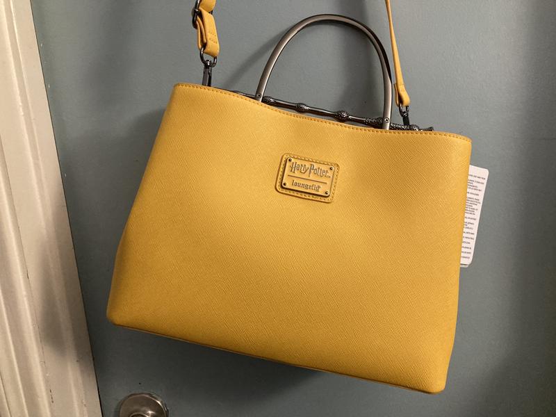 Harry Potter Hufflepuff Handbag | Yellow & Grey PU Leather Crossbody Shoulder Bag