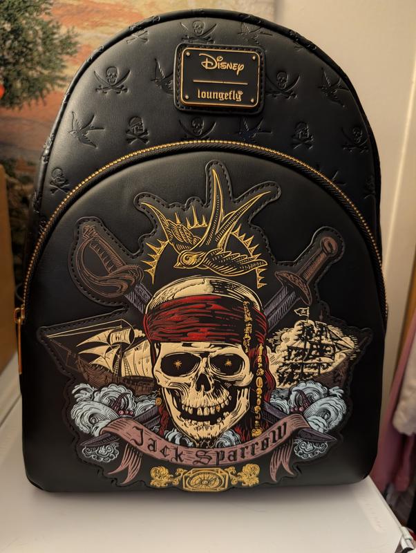 Loungefly Jack Sparrow Pirates of the Caribbean Cosplay Mini Backpack NWT Loungefly Disney Pirates of the Caribbean Jack Sparrow Skull  main image 4
