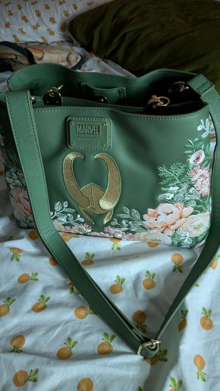 Loungefly Marvel Loki Green Floral Handbag - BoxLunch
