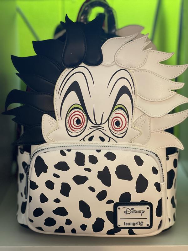 cruella mini backpack Loungefly x Disney Villains Handbag All-Over Print Cruel – Open and Clothing 10.5 height and 4.5 depth. Disney Loungefly Mini Backpack -