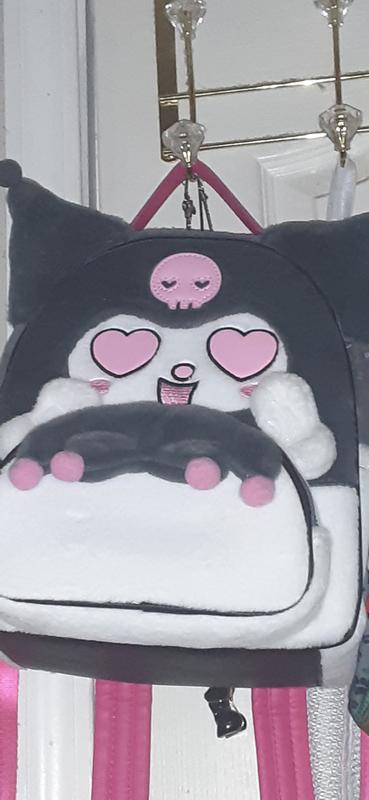 Kuromi Heart Eyes Flocked 2024 Backpack