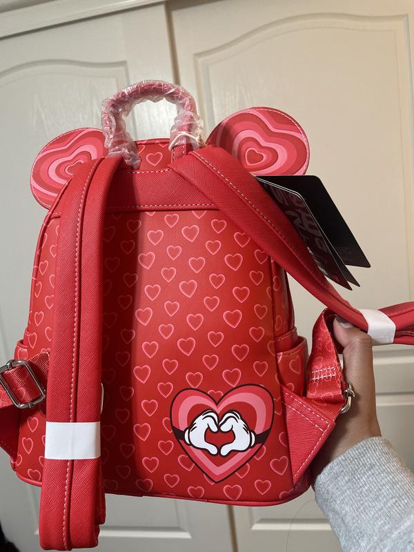 Loungefly Topolino San Valentino Minnie Orecchie Di Diadema Disney Rosso