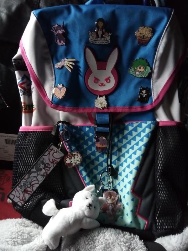 Loungefly Overwatch D.Va DVA Pink Mini Backpack Bag Cosplay OW OW2 BoxLunch