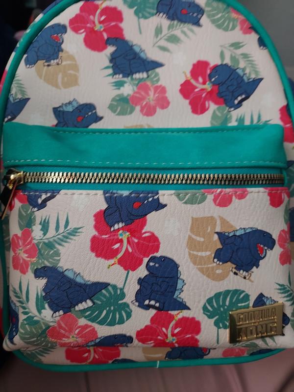 NWT!! Godzilla Chibi Godzilla Tropical Floral Mini Backpack - BoxLunch Exclusive Chibi Godzilla Tropical Floral Mini Backpack - BoxLunch  main image 4