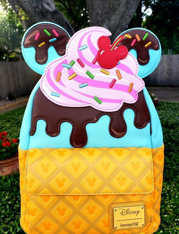 disney mickey & minnie mouse sweet treats mini backpack Loungefly Wallet (Amazon Exclusive) Available for Preorder Featuring an allover print of treats shaped like Mickey Mouse and Minnie Mouse EXCLUSIVE DROP: Loungefly Disney Minnie