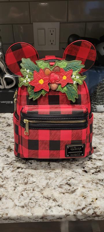 Loungefly outlet Minnie Red Plaid Christmas Holiday Mini Backpack bundle