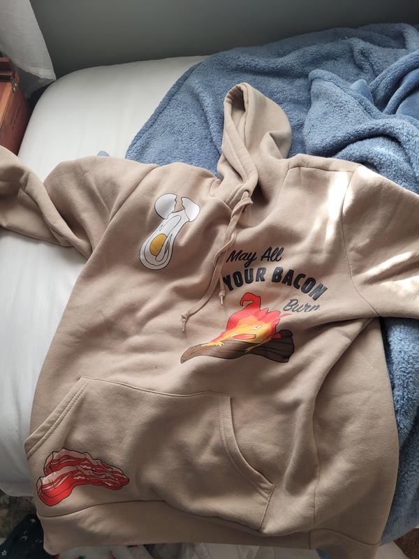 Studio Ghibli Howl's Moving Castle Calcifer Bacon Hoodie Studio Ghibli Howl's Moving Castle Calcifer Bacon Hoodie