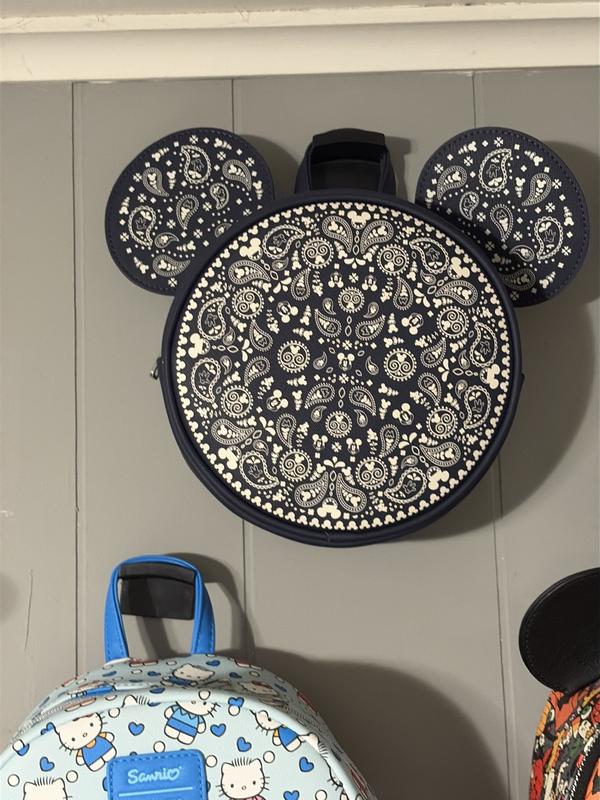 Loungefly Mickey Paisley Print Round Convertible Backpack MICKEY-EAR-COLLECTION-079.jpg main image 3