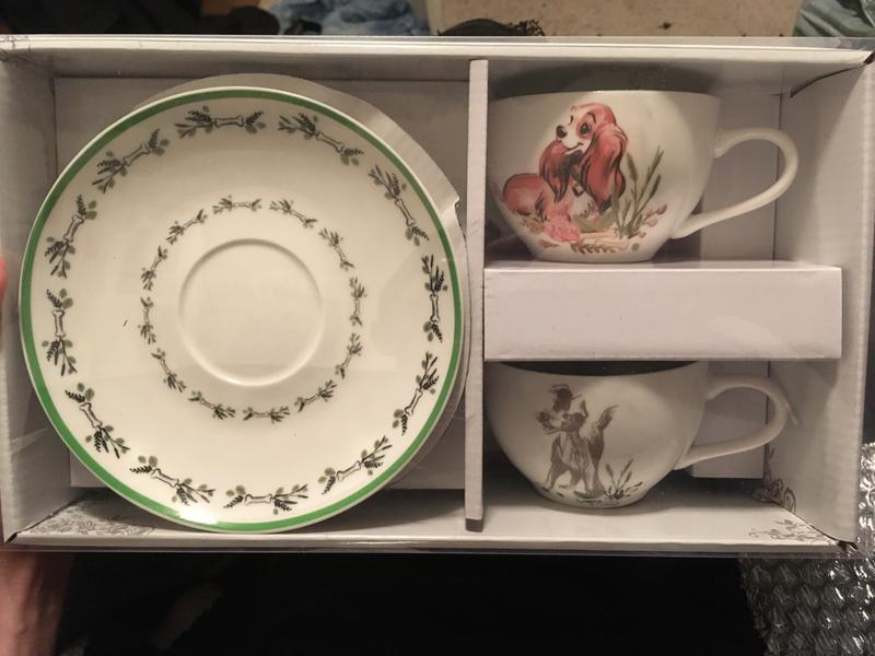 Disney Lady and The Tramp Bone China Teacup and Saucer | Set of 2